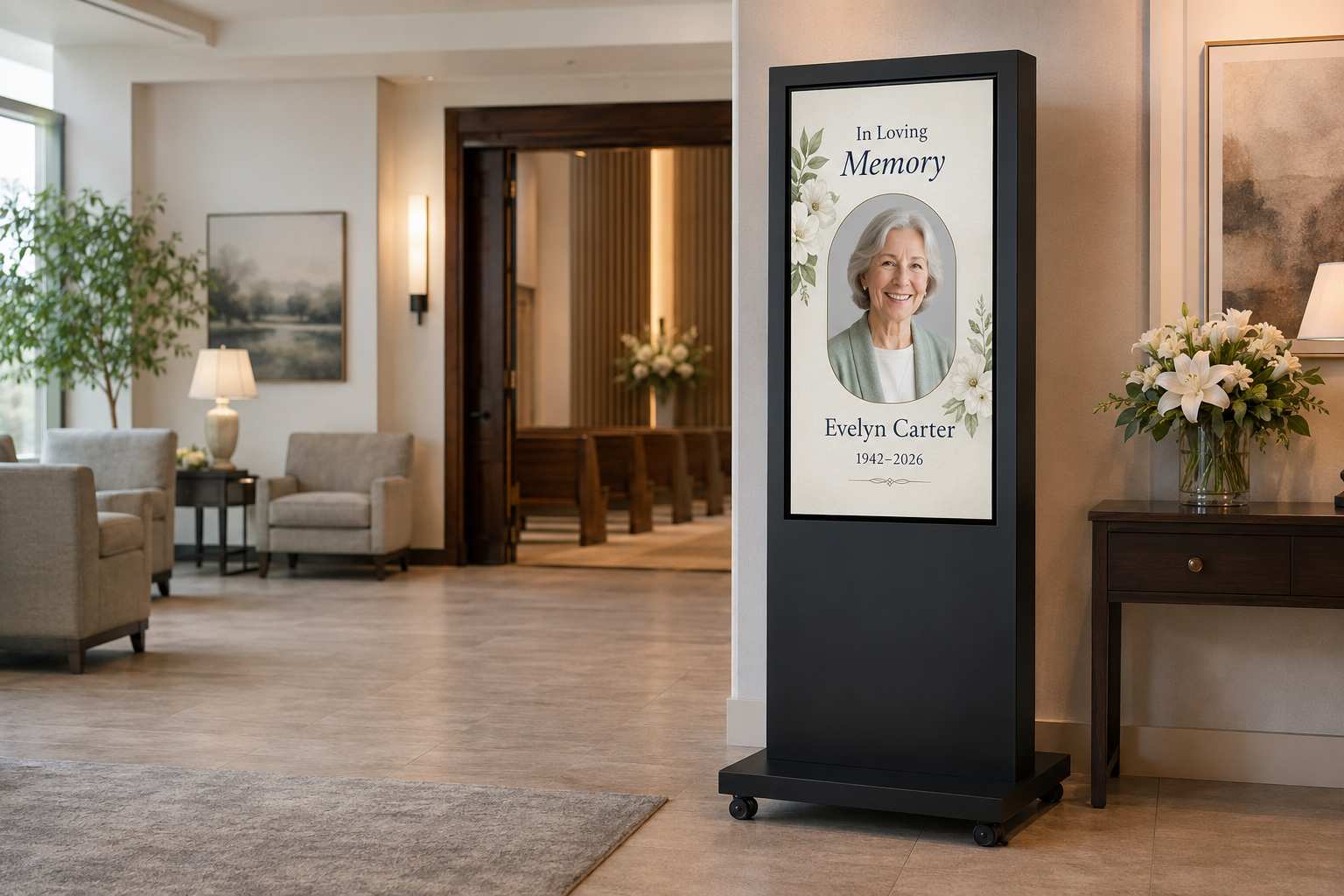 Illustrative memorial remembrance display concept